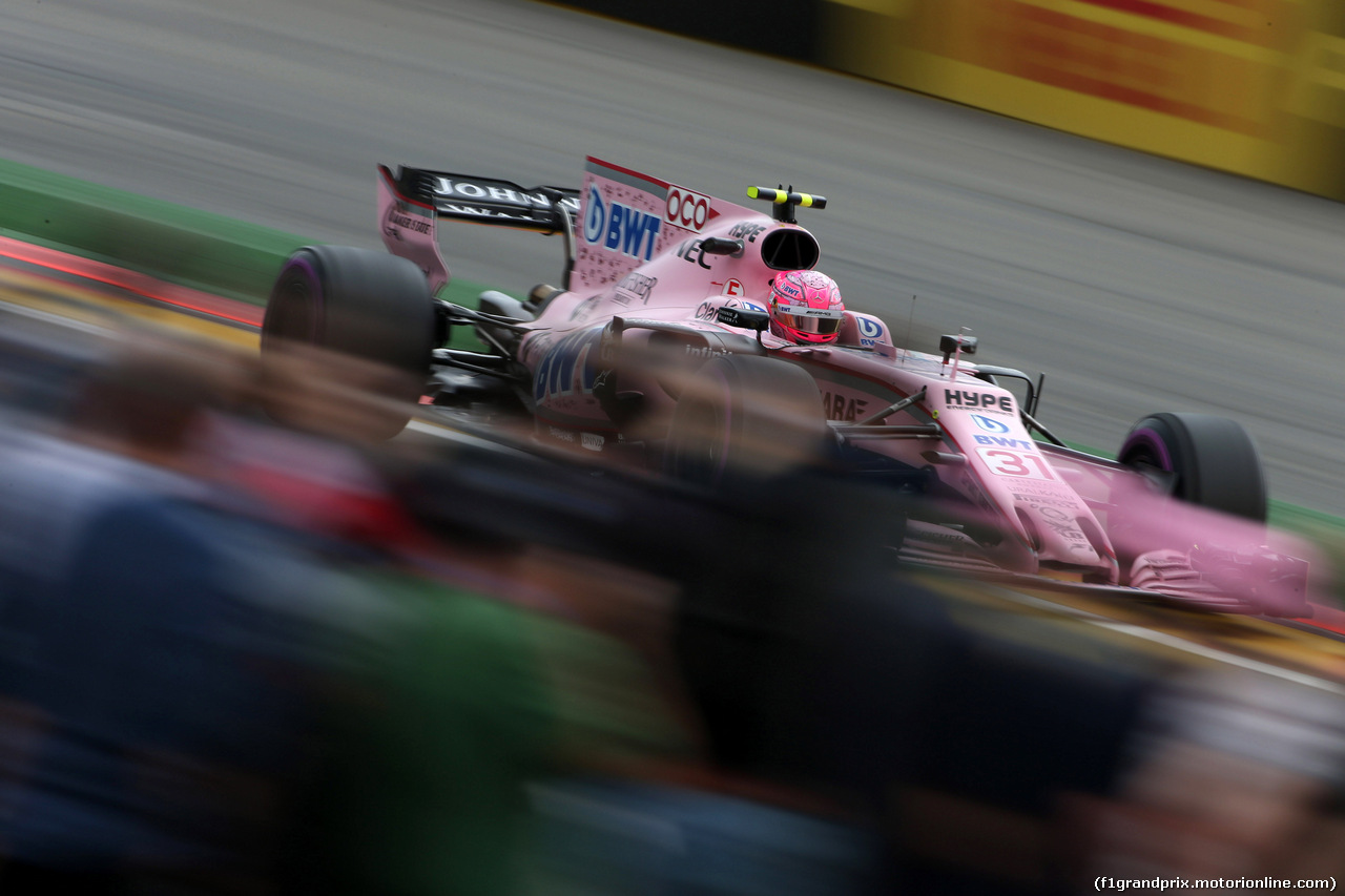 GP BELGIO, 25.08.2017 - Prove Libere 2, Esteban Ocon (FRA) Sahara Force India F1 VJM10