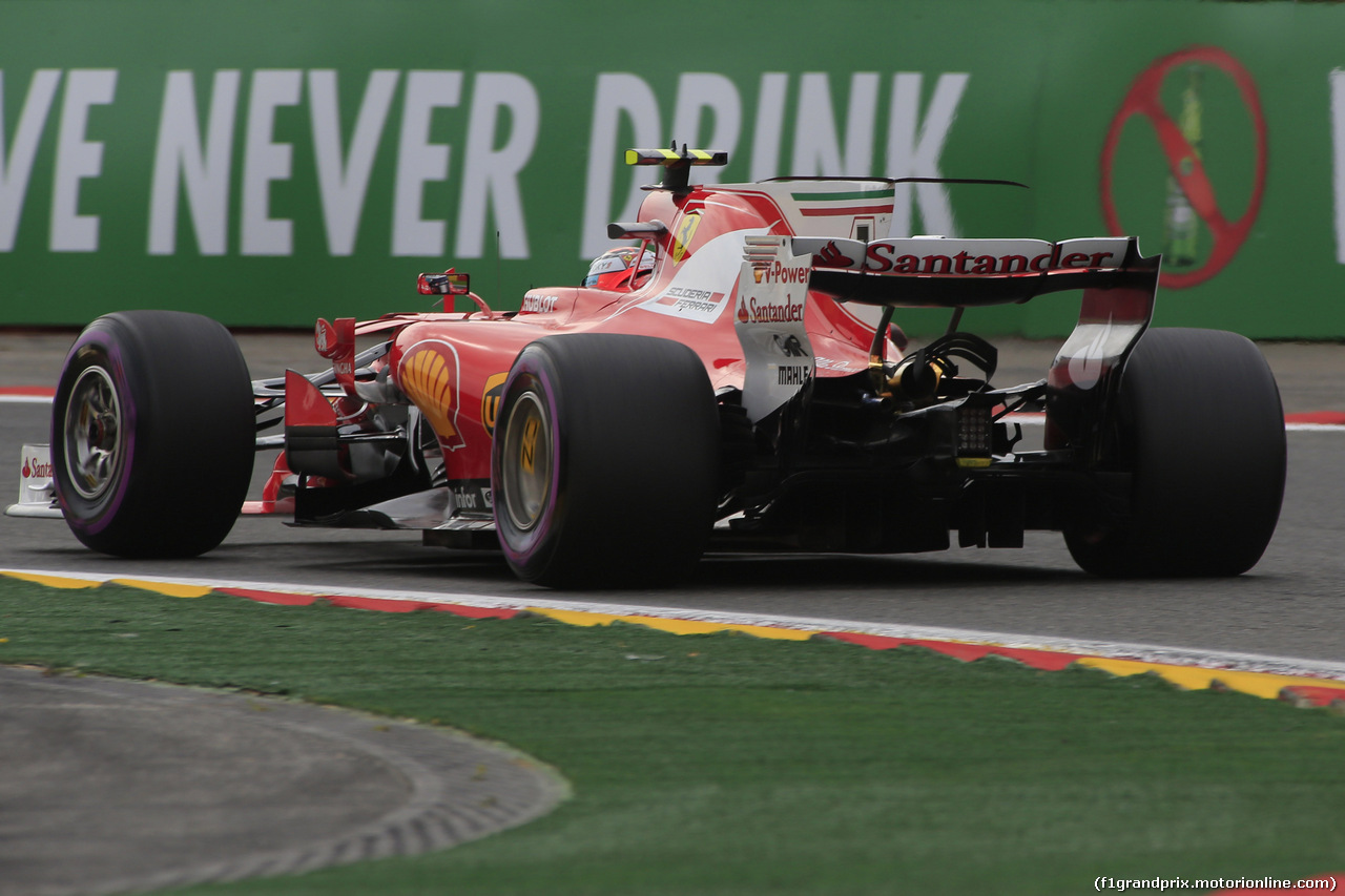 GP BELGIO, 25.08.2017 - Prove Libere 2, Kimi Raikkonen (FIN) Ferrari SF70H