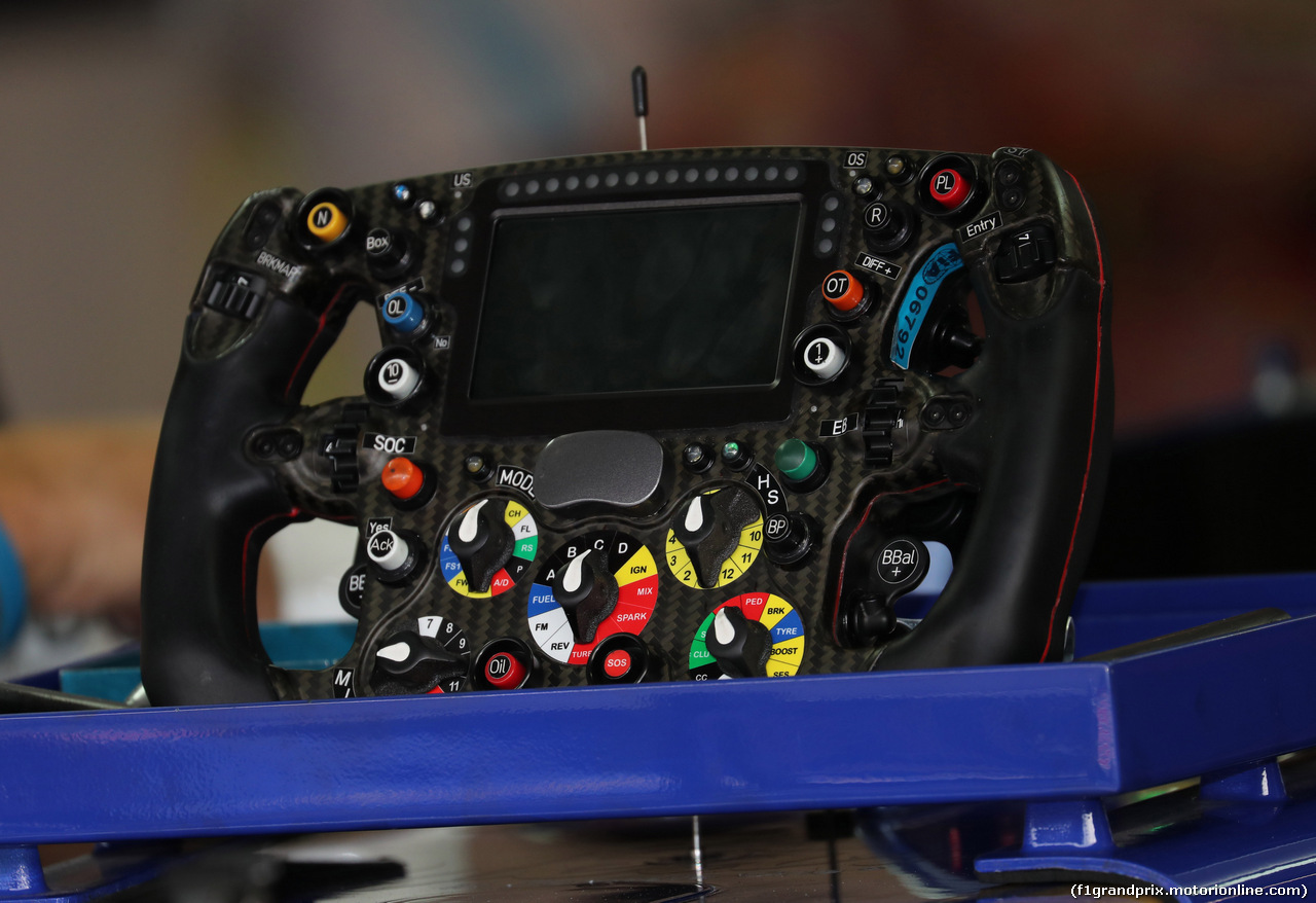 GP BELGIO, 25.08.2017 - Prove Libere 2, steering wheel of Sauber C36
