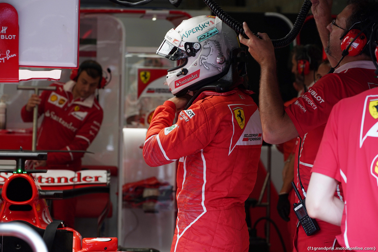 GP BELGIO, 25.08.2017 - Prove Libere 2, Sebastian Vettel (GER) Ferrari SF70H
