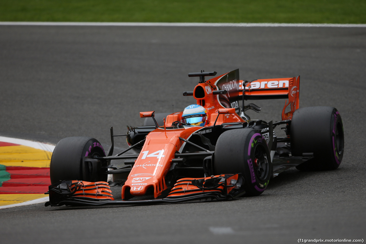 GP BELGIO, 25.08.2017 - Prove Libere 2, Fernando Alonso (ESP) McLaren MCL32