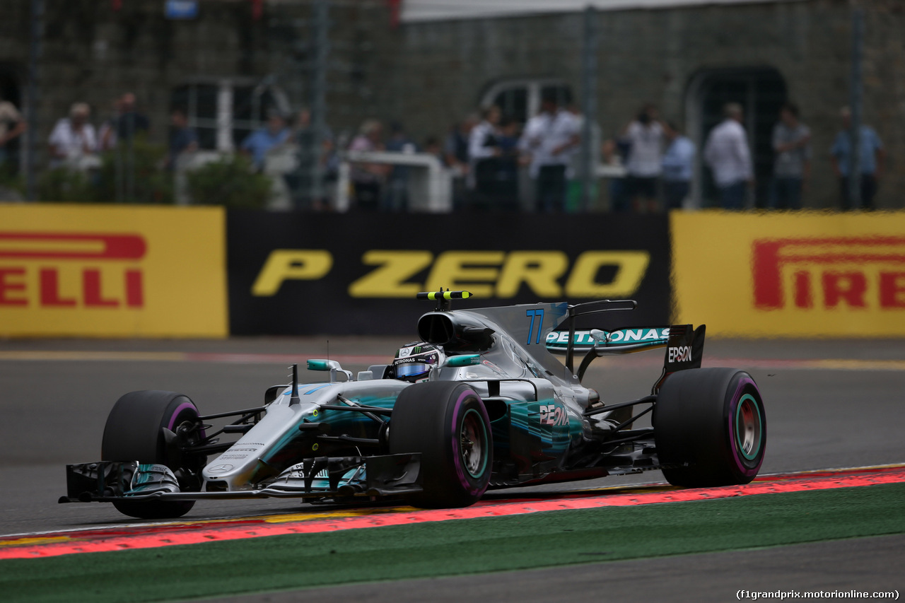 GP BELGIO, 25.08.2017 - Prove Libere 2, Valtteri Bottas (FIN) Mercedes AMG F1 W08