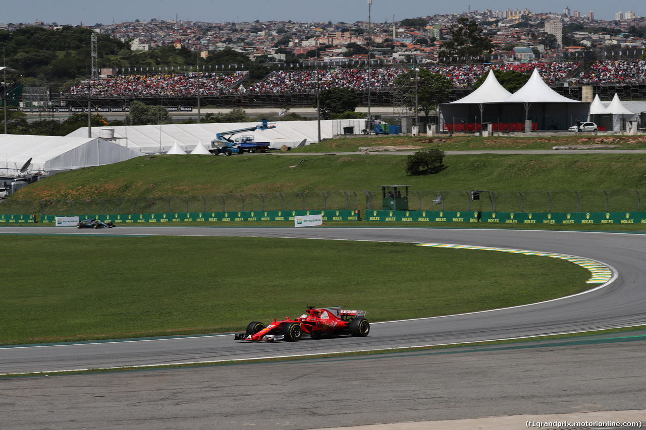 GP BRASILE, Sebastian Vettel (GER) Ferrari SF70H 12.11.2017 - Gara,