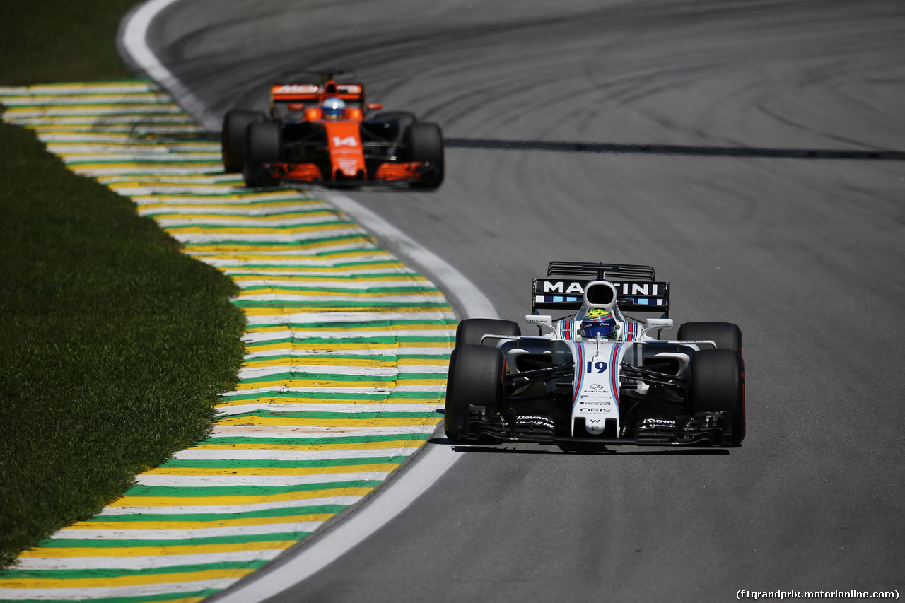 GP BRASILE, 12.11.2017 - Gara, Felipe Massa (BRA) Williams FW40