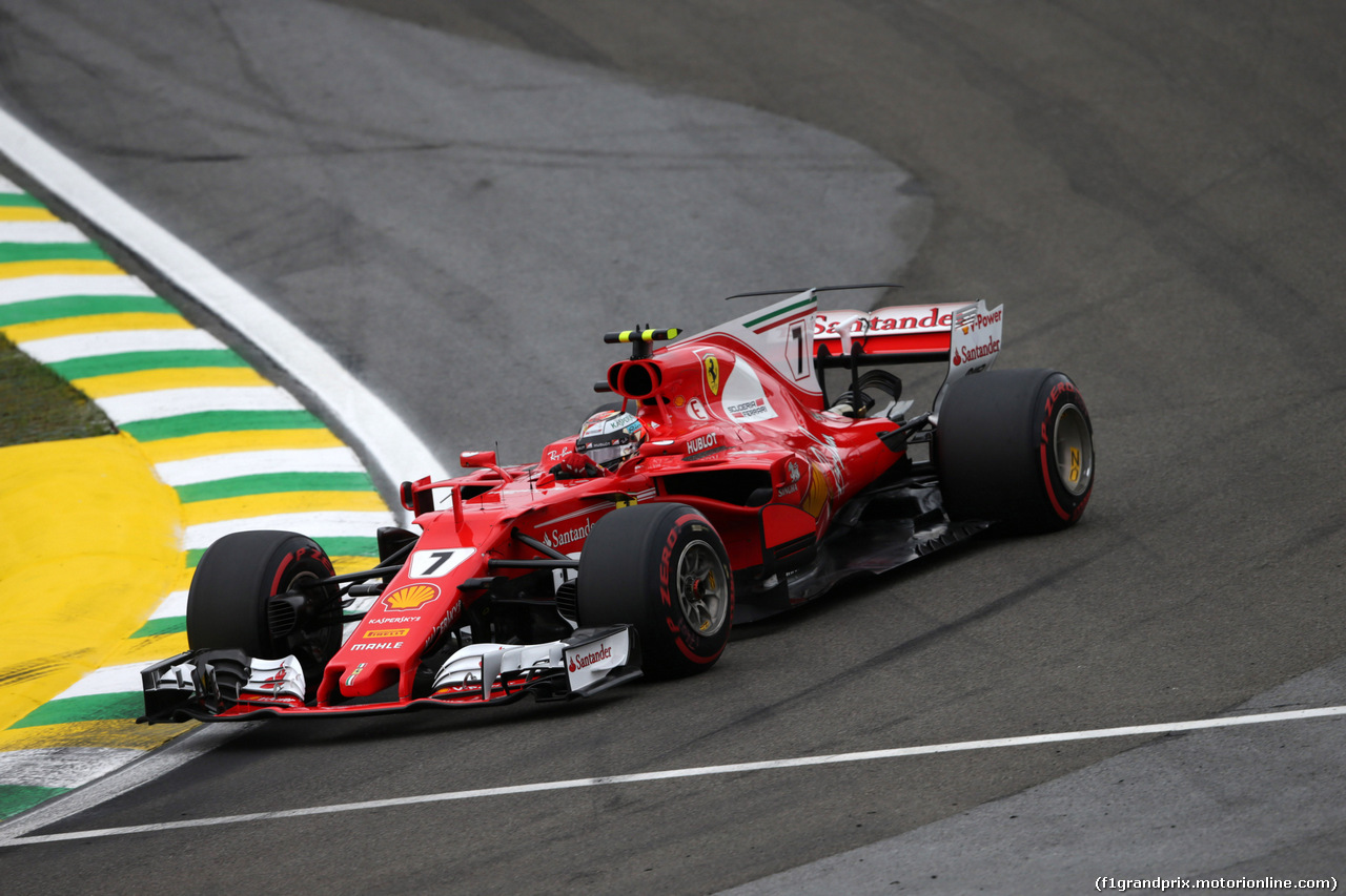 GP BRASILE, 11.11.2017 - Prove Libere 3, Kimi Raikkonen (FIN) Ferrari SF70H