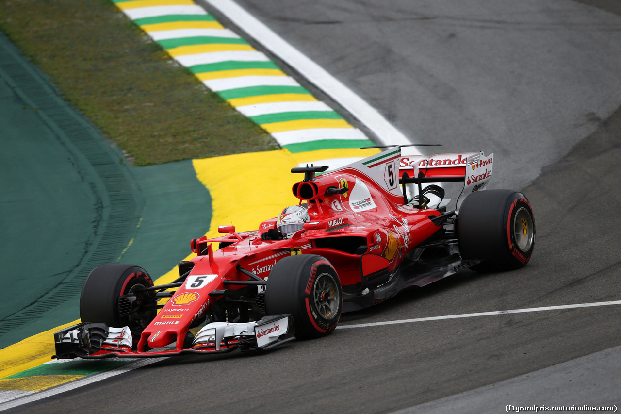 GP BRASILE, 11.11.2017 - Prove Libere 3, Sebastian Vettel (GER) Ferrari SF70H