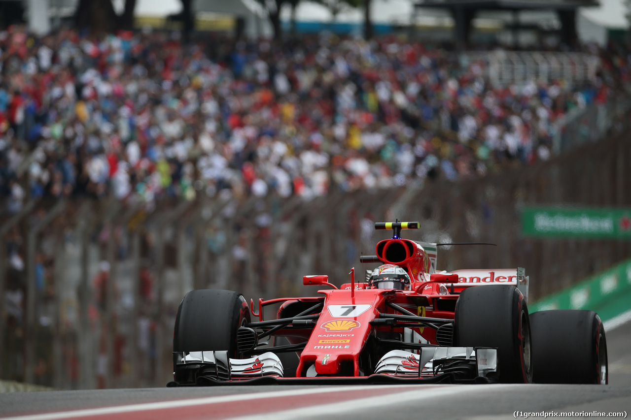 GP BRASILE, 11.11.2017 - Prove Libere 3, Kimi Raikkonen (FIN) Ferrari SF70H