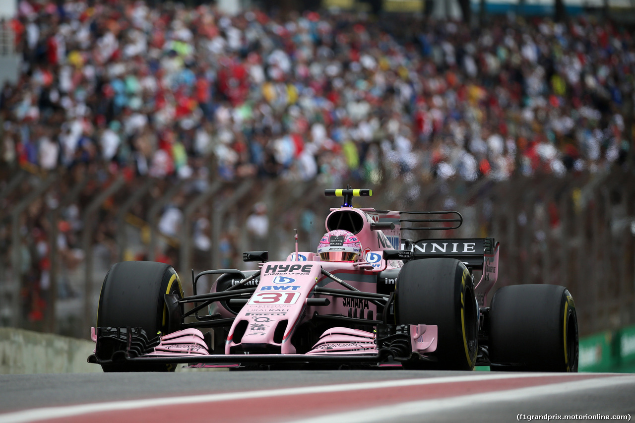 GP BRASILE, 11.11.2017 - Prove Libere 3, Esteban Ocon (FRA) Sahara Force India F1 VJM10