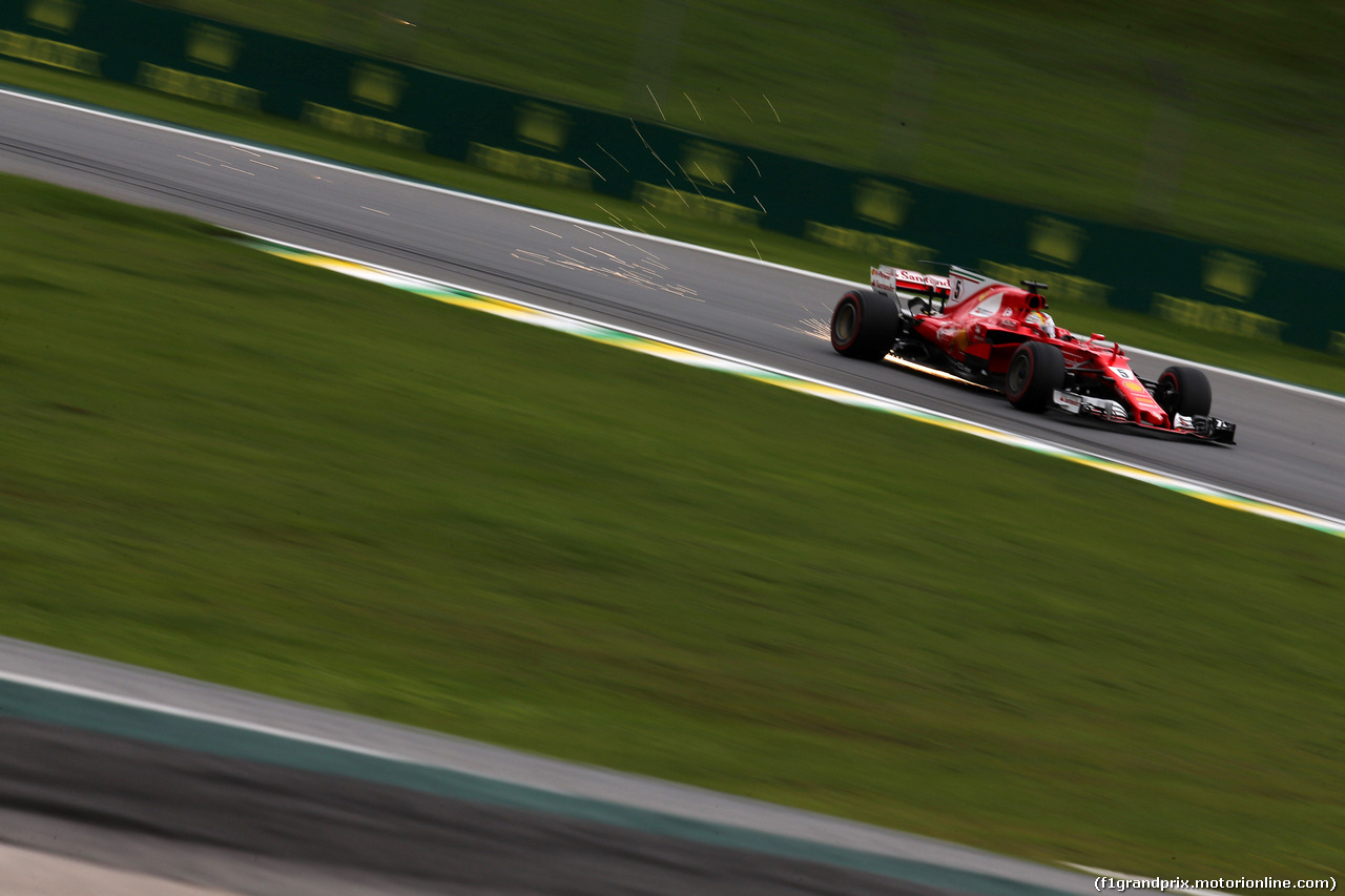 GP BRASILE, 11.11.2017 - Prove Libere 3, Sebastian Vettel (GER) Ferrari SF70H