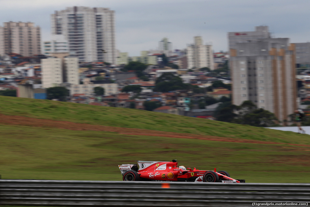 GP BRASILE, 11.11.2017 - Prove Libere 3, Sebastian Vettel (GER) Ferrari SF70H