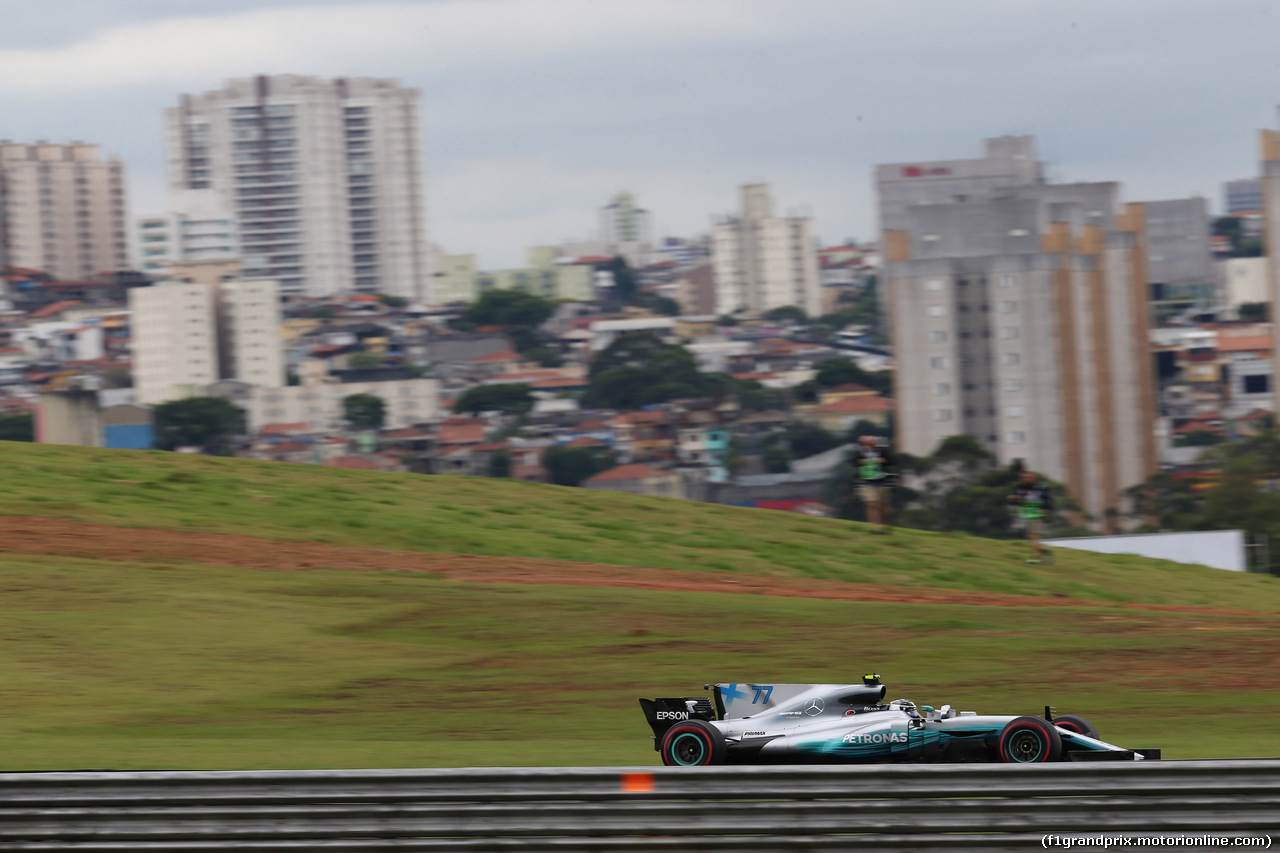 GP BRASILE, 11.11.2017 - Prove Libere 3, Valtteri Bottas (FIN) Mercedes AMG F1 W08