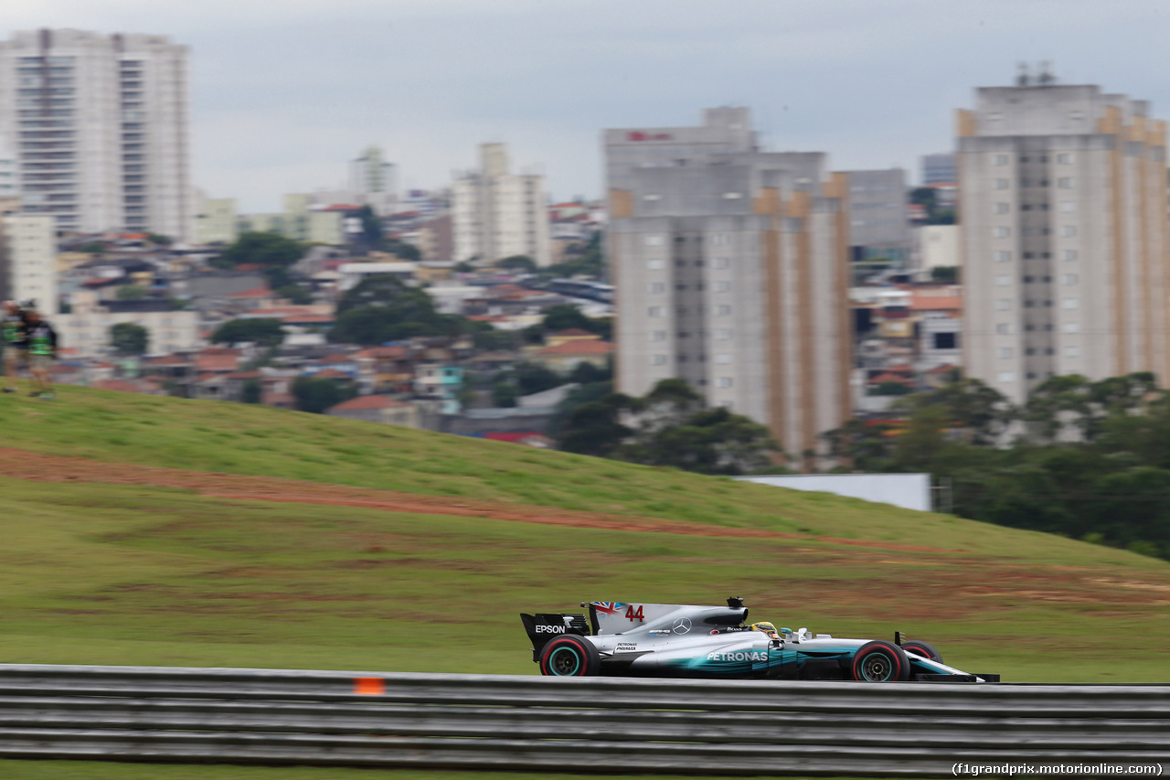 GP BRASILE, 11.11.2017 - Prove Libere 3, Lewis Hamilton (GBR) Mercedes AMG F1 W08