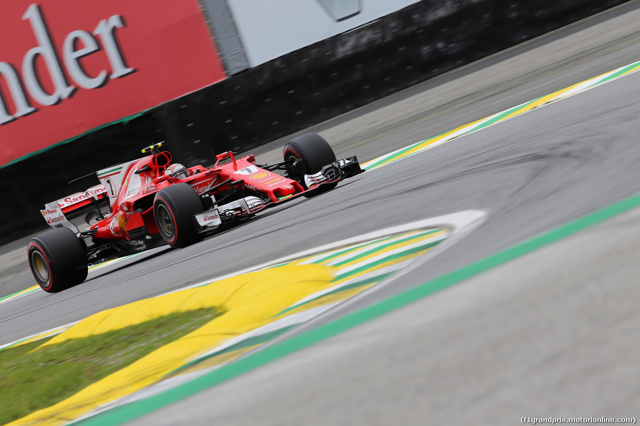 GP BRASILE, 11.11.2017 - Prove Libere 3, Kimi Raikkonen (FIN) Ferrari SF70H