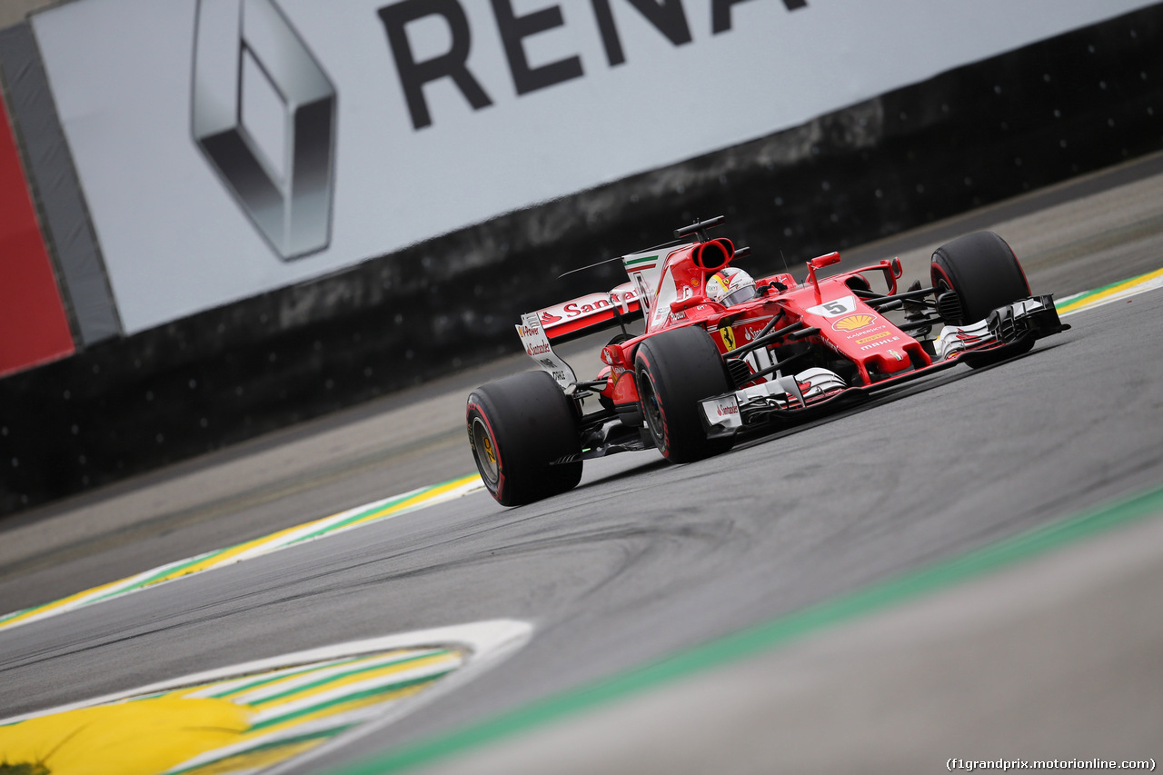 GP BRASILE, 11.11.2017 - Prove Libere 3, Sebastian Vettel (GER) Ferrari SF70H