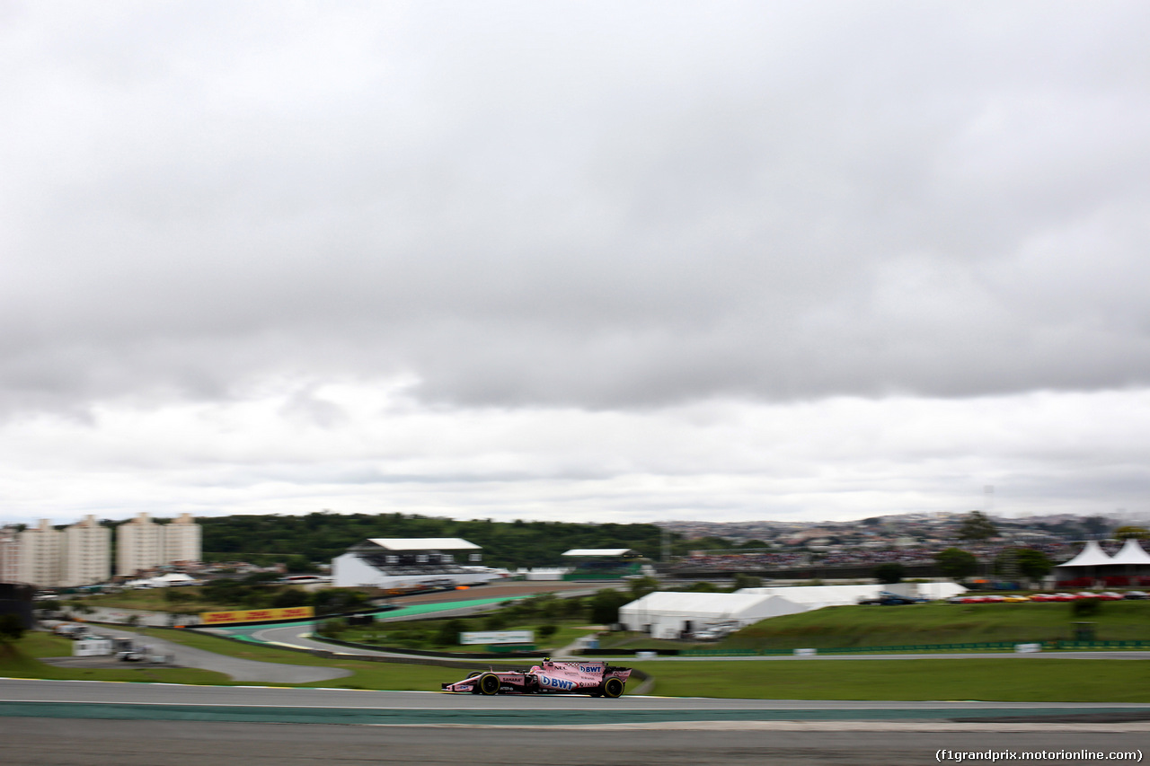 GP BRASILE, 11.11.2017 - Prove Libere 3, Esteban Ocon (FRA) Sahara Force India F1 VJM10