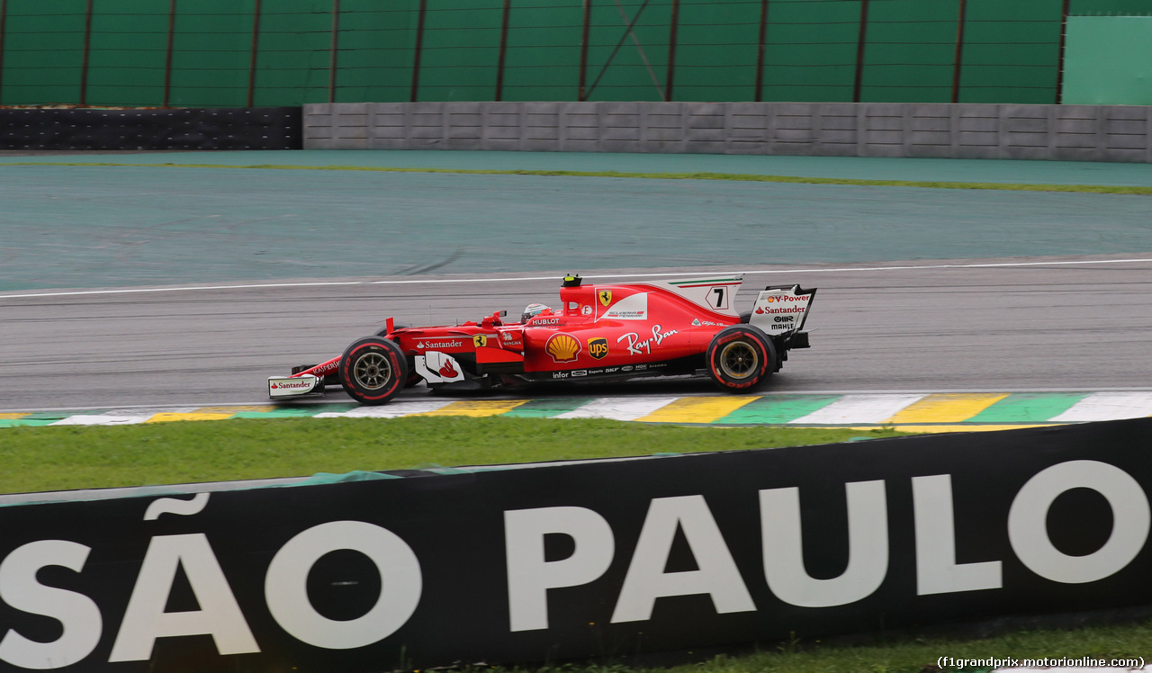 GP BRASILE, 11.11.2017 - Prove Libere 3, Kimi Raikkonen (FIN) Ferrari SF70H