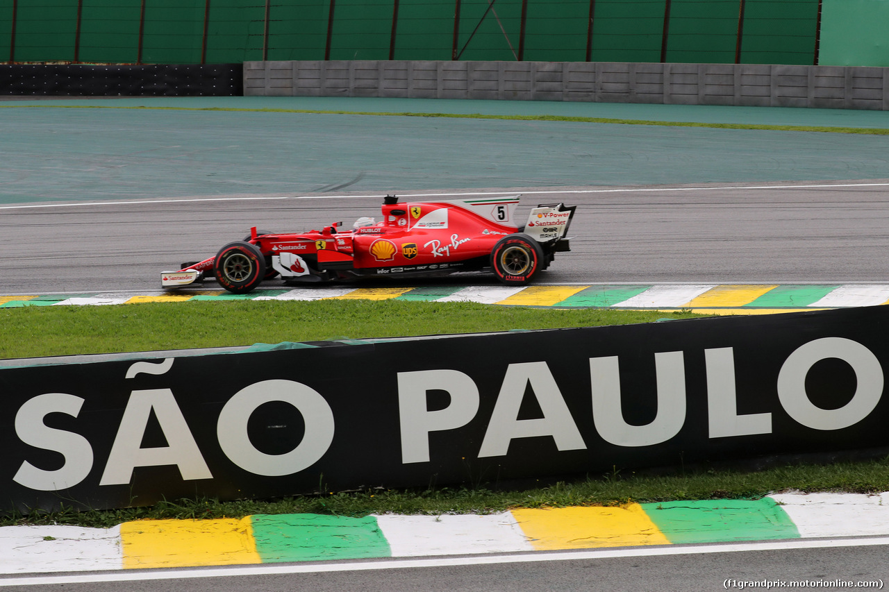 GP BRASILE, 11.11.2017 - Prove Libere 3, Sebastian Vettel (GER) Ferrari SF70H