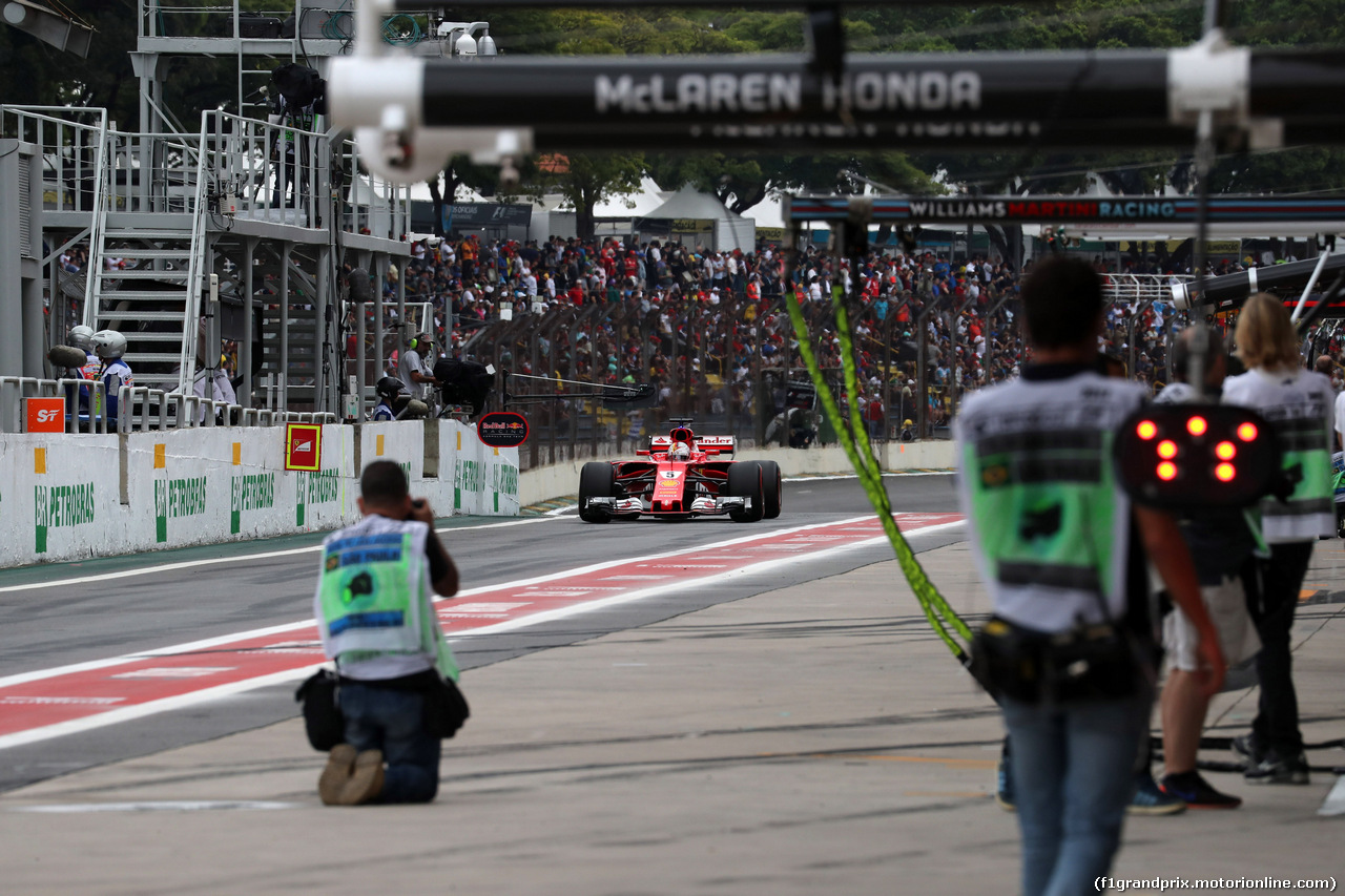 GP BRASILE, 11.11.2017 - Prove Libere 3, Sebastian Vettel (GER) Ferrari SF70H