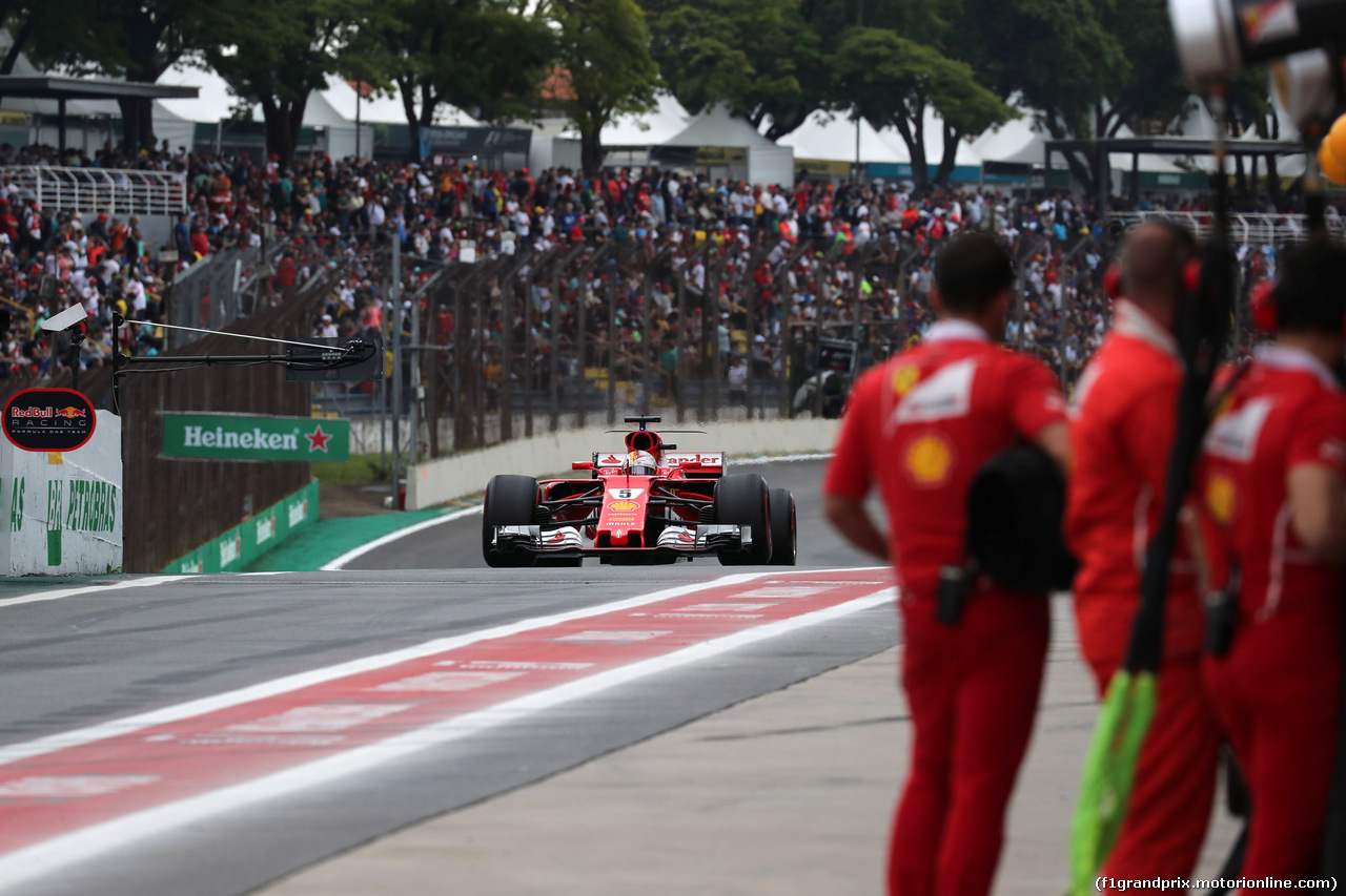 GP BRASILE, 11.11.2017 - Prove Libere 3, Sebastian Vettel (GER) Ferrari SF70H