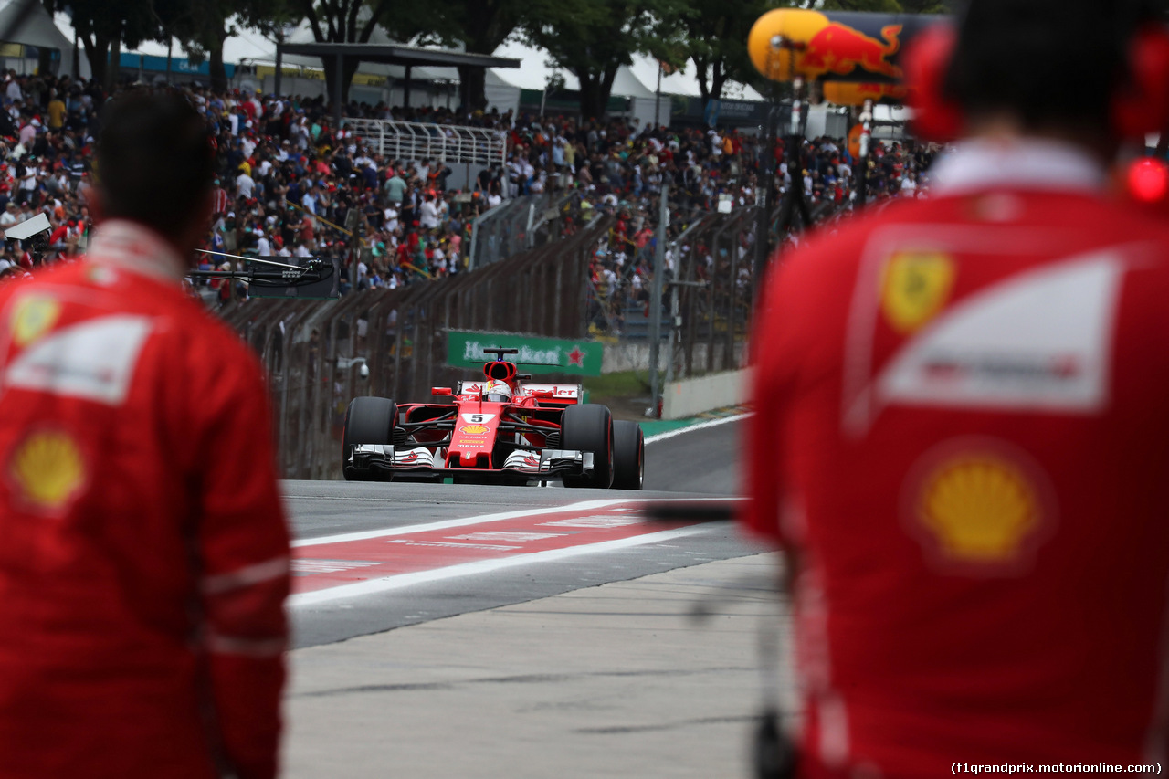 GP BRASILE, 11.11.2017 - Prove Libere 3, Sebastian Vettel (GER) Ferrari SF70H