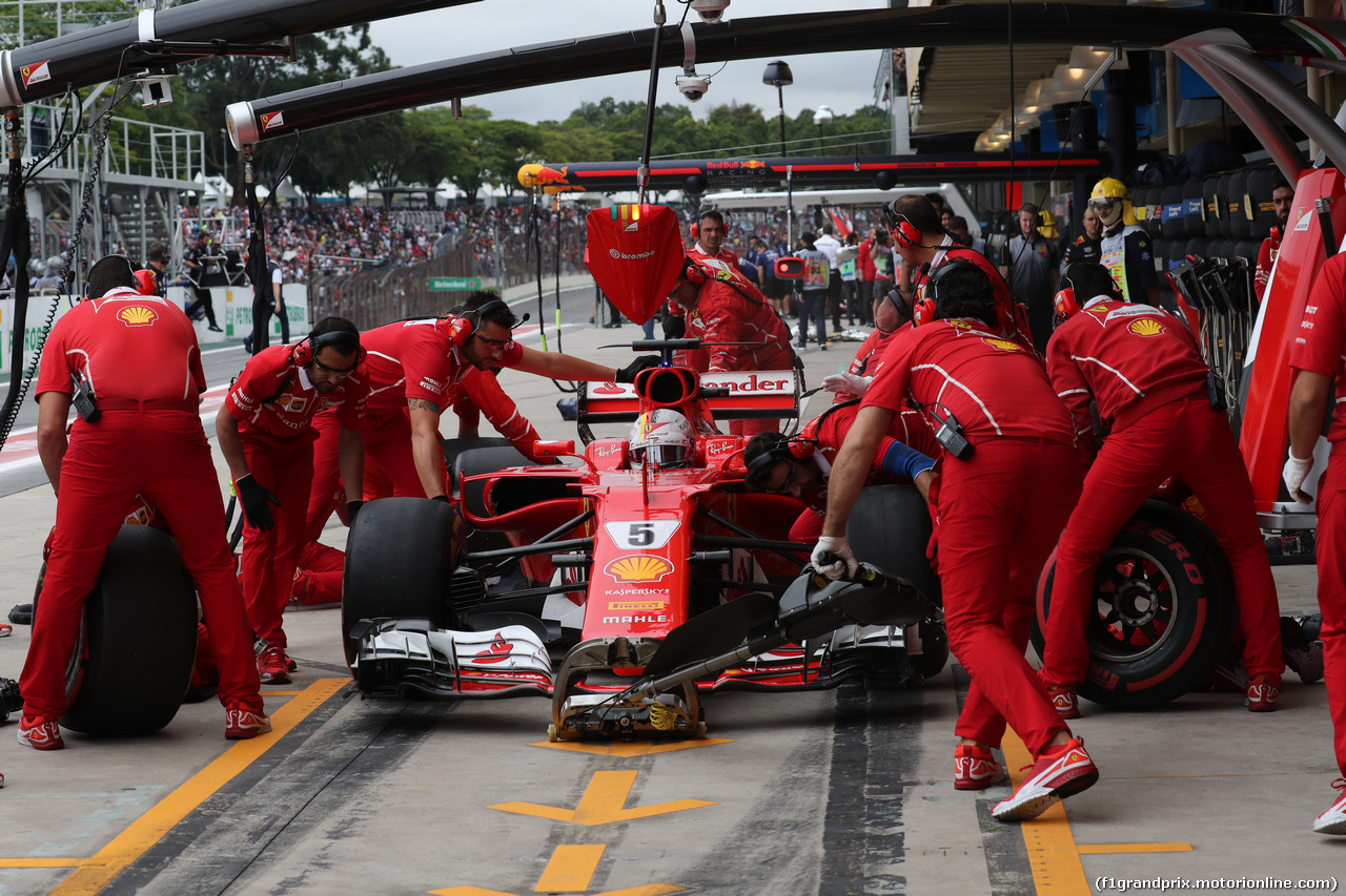 GP BRASILE, 11.11.2017 - Prove Libere 3, Sebastian Vettel (GER) Ferrari SF70H