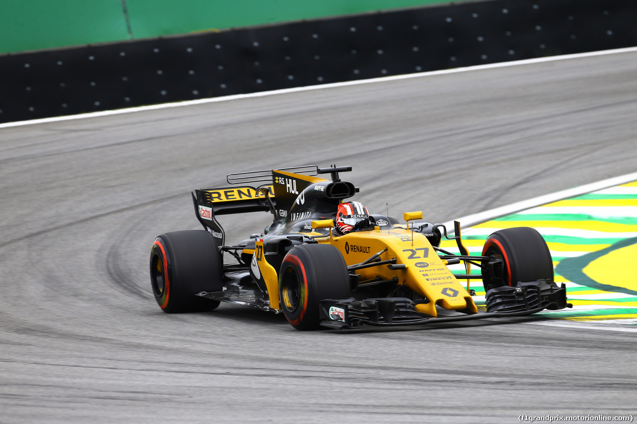 GP BRASILE, 11.11.2017 - Prove Libere 3, Nico Hulkenberg (GER) Renault Sport F1 Team RS17