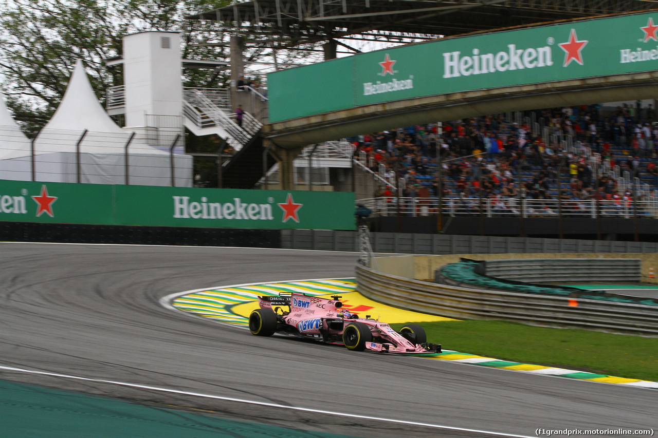 GP BRASILE, 11.11.2017 - Prove Libere 3, Sergio Perez (MEX) Sahara Force India F1 VJM010