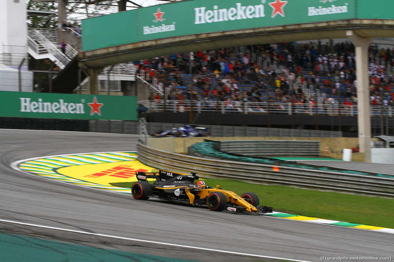 GP BRASILE, 11.11.2017 - Prove Libere 3, Nico Hulkenberg (GER) Renault Sport F1 Team RS17