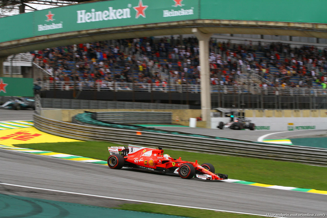 GP BRASILE, 11.11.2017 - Prove Libere 3, Sebastian Vettel (GER) Ferrari SF70H