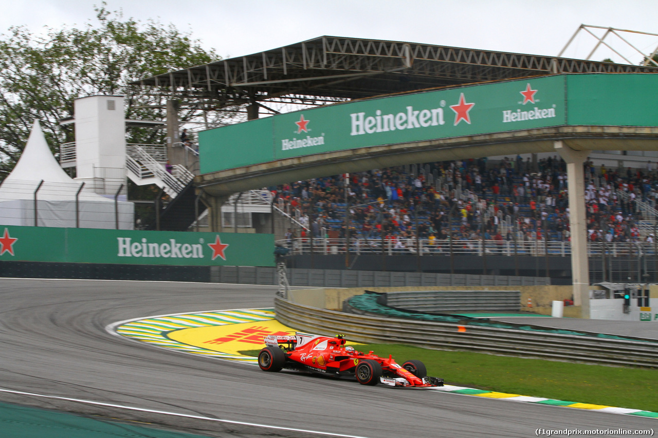 GP BRASILE, 11.11.2017 - Prove Libere 3, Kimi Raikkonen (FIN) Ferrari SF70H