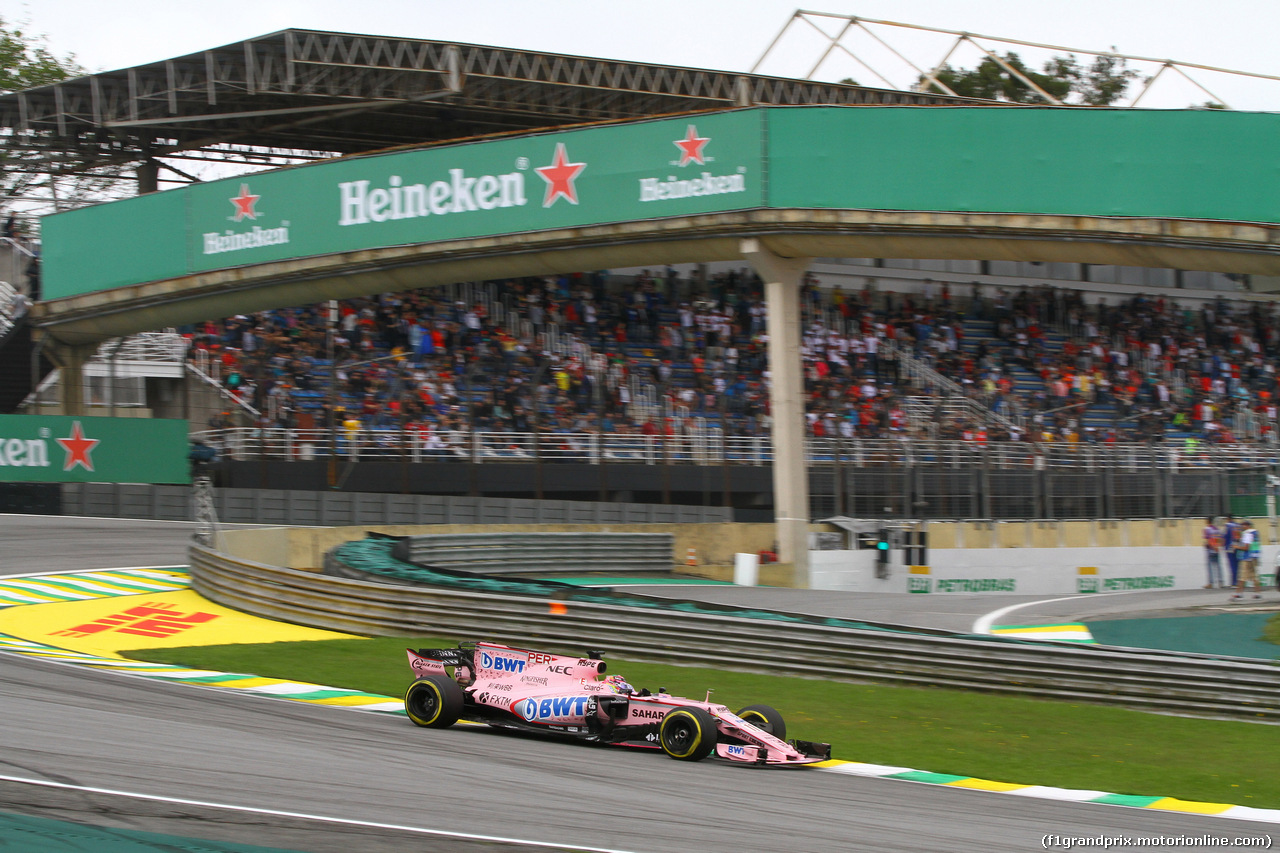 GP BRASILE, 11.11.2017 - Prove Libere 3, Sergio Perez (MEX) Sahara Force India F1 VJM010