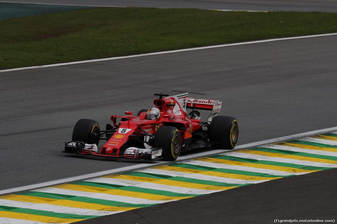 GP BRASILE, 11.11.2017 - Qualifiche, Sebastian Vettel (GER) Ferrari SF70H