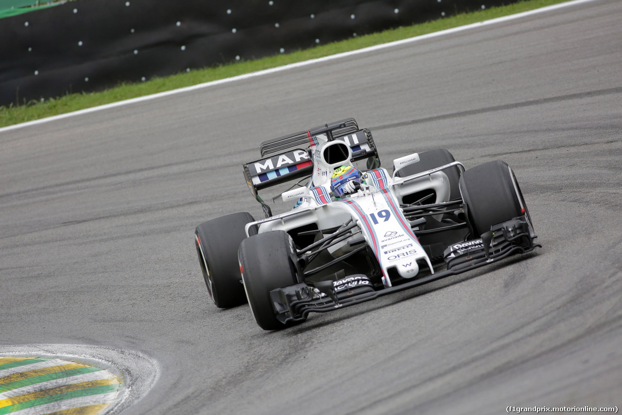 GP BRASILE, 11.11.2017 - Prove Libere 3, Felipe Massa (BRA) Williams FW40