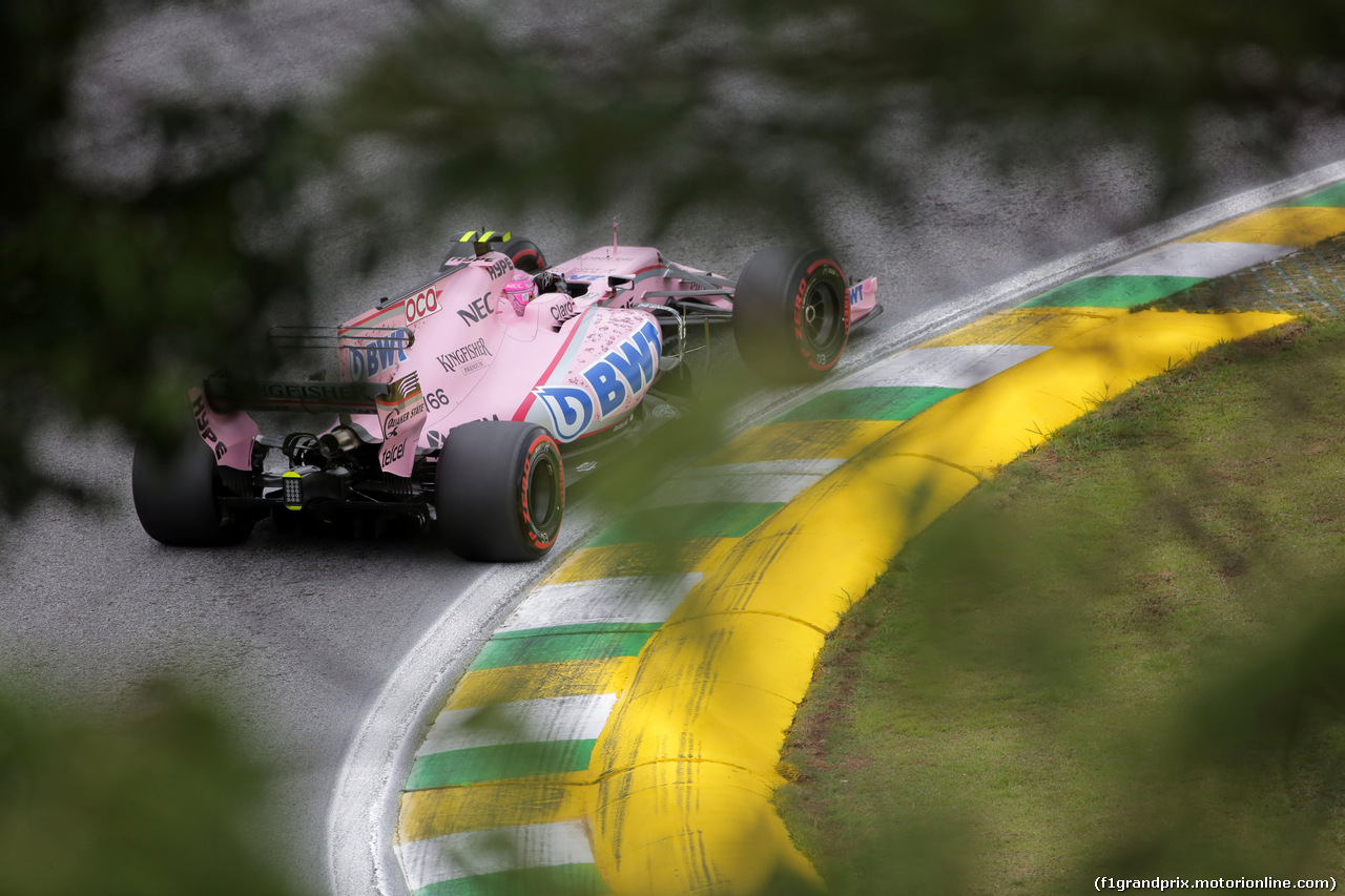 GP BRASILE, 11.11.2017 - Prove Libere 3, Esteban Ocon (FRA) Sahara Force India F1 VJM10