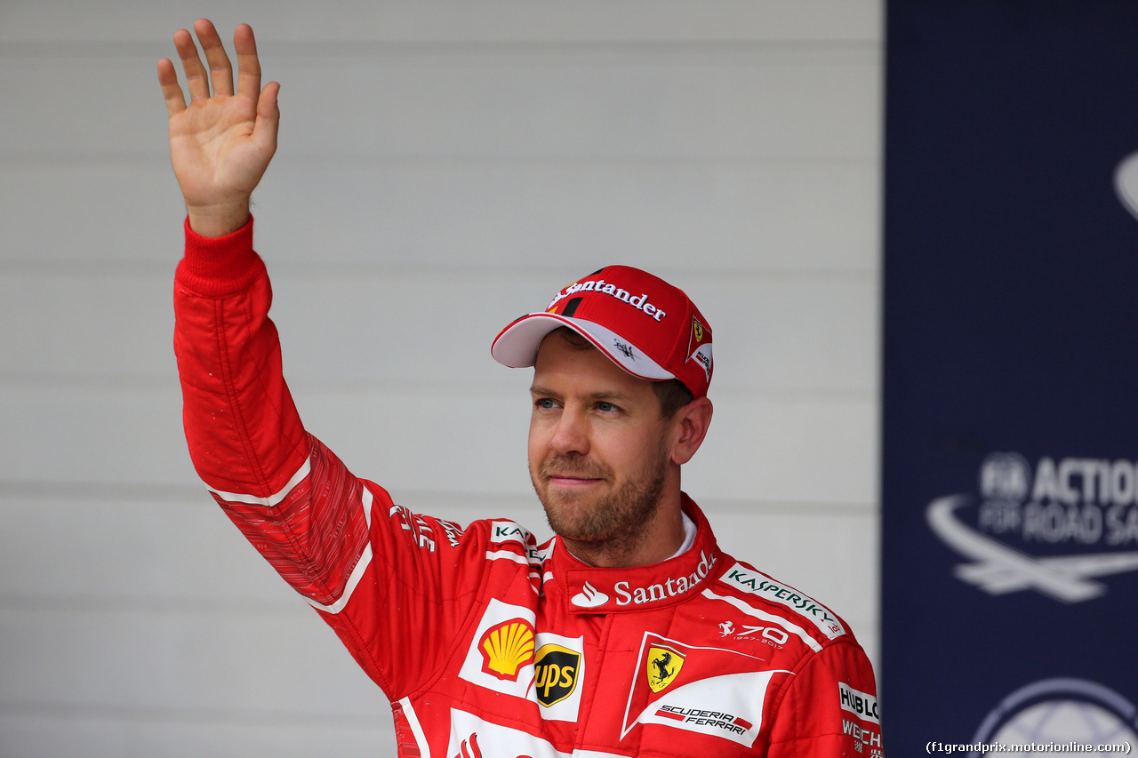 GP BRASILE, 11.11.2017 - Qualifiche, 2nd place Sebastian Vettel (GER) Ferrari SF70H