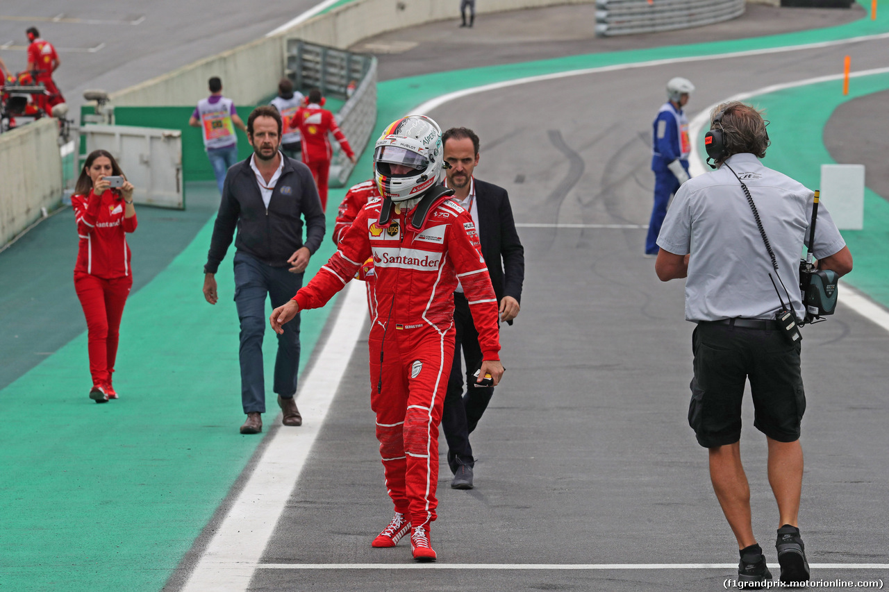 GP BRASILE, 11.11.2017 - Qualifiche, Sebastian Vettel (GER) Ferrari SF70H