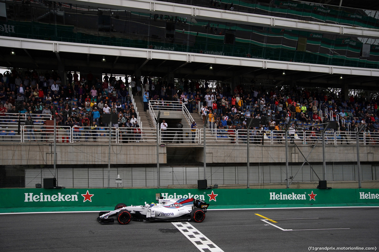 GP BRASILE, 11.11.2017 - Qualifiche, Felipe Massa (BRA) Williams FW40