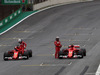 GP BRASILE, 11.11.2017 - Qualifiche, 2nd place Sebastian Vettel (GER) Ferrari SF70H e 3rd place Kimi Raikkonen (FIN) Ferrari SF70H