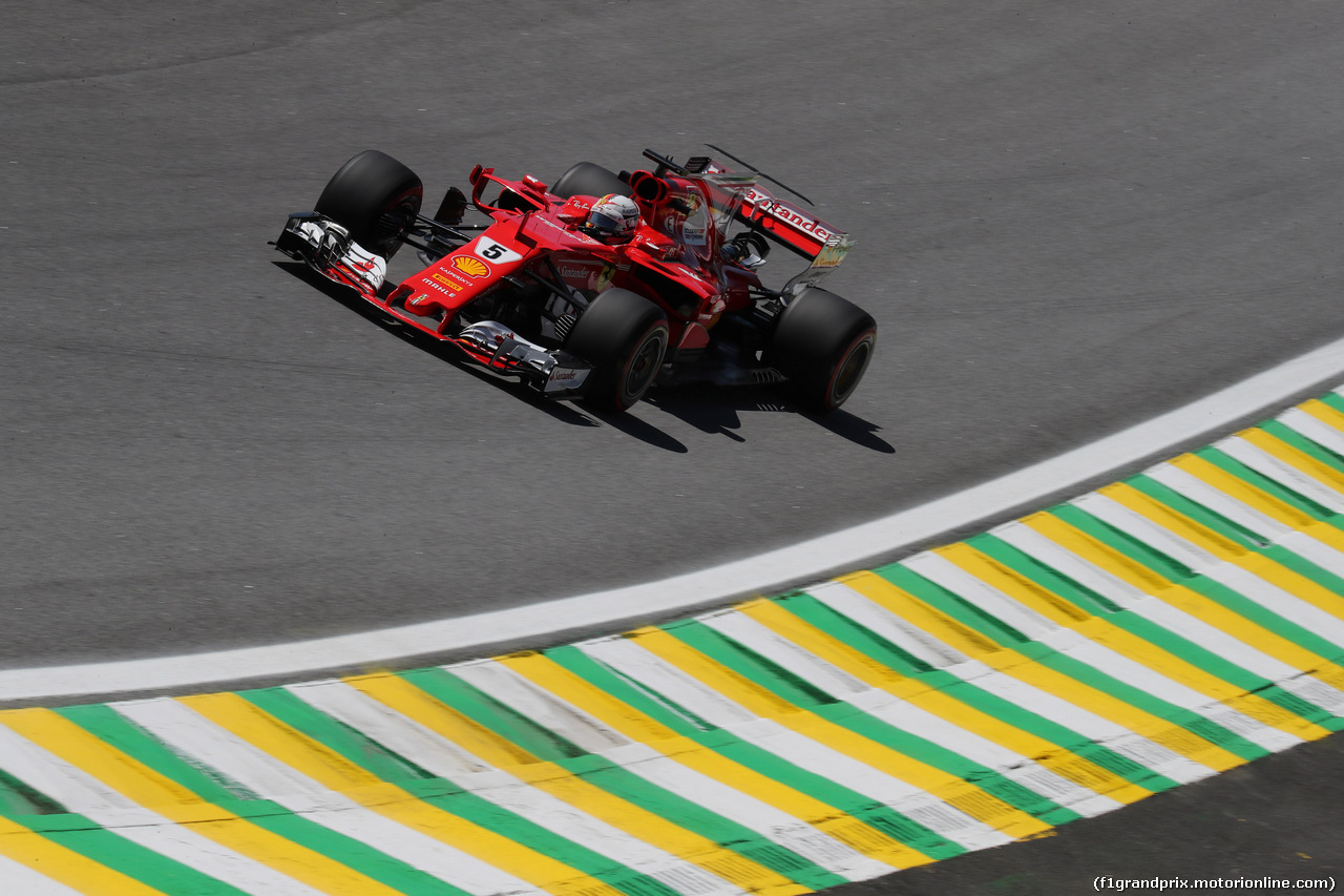 GP BRASILE, 10.11.2017 - Prove Libere 1, Sebastian Vettel (GER) Ferrari SF70H