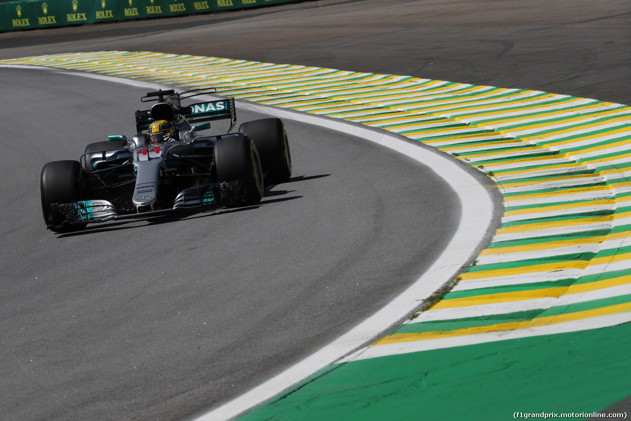 GP BRASILE, 10.11.2017 - Prove Libere 1, Lewis Hamilton (GBR) Mercedes AMG F1 W08
