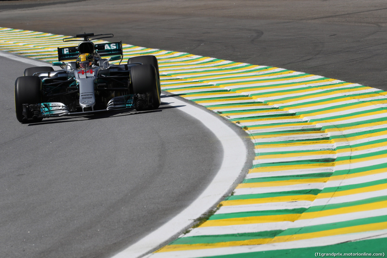 GP BRASILE, 10.11.2017 - Prove Libere 1, Lewis Hamilton (GBR) Mercedes AMG F1 W08