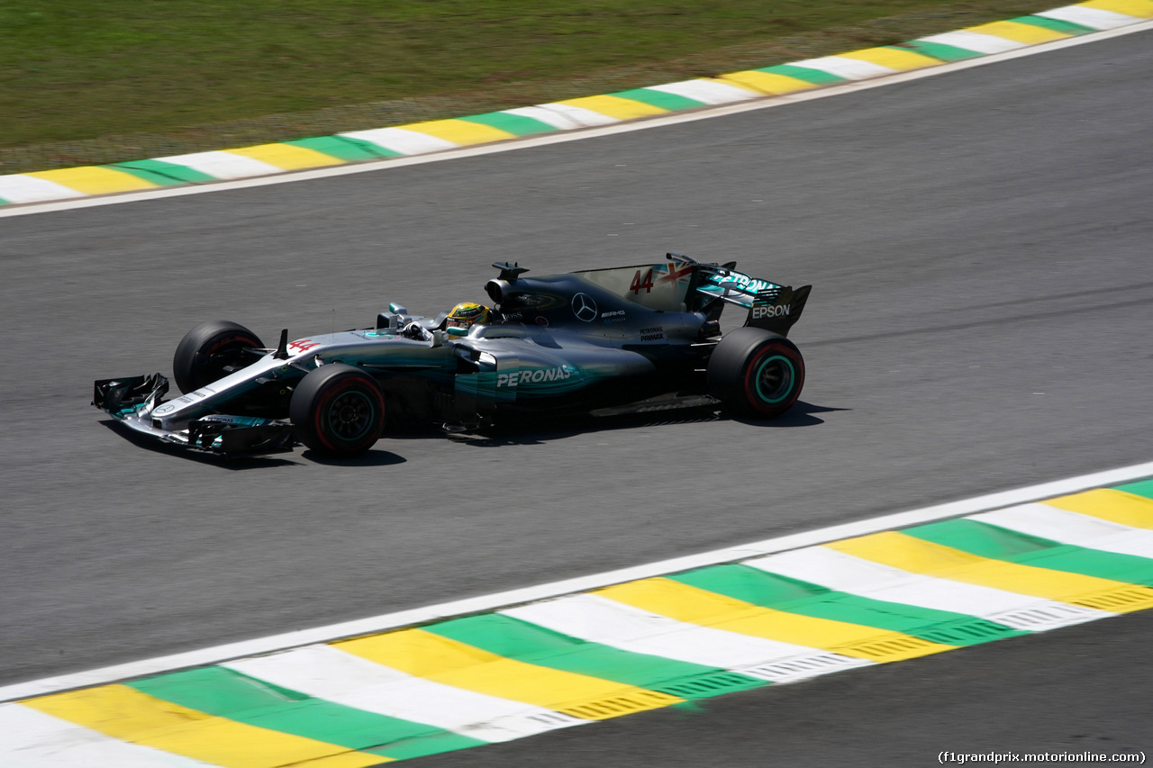 GP BRASILE, 10.11.2017 - Prove Libere 1, Lewis Hamilton (GBR) Mercedes AMG F1 W08