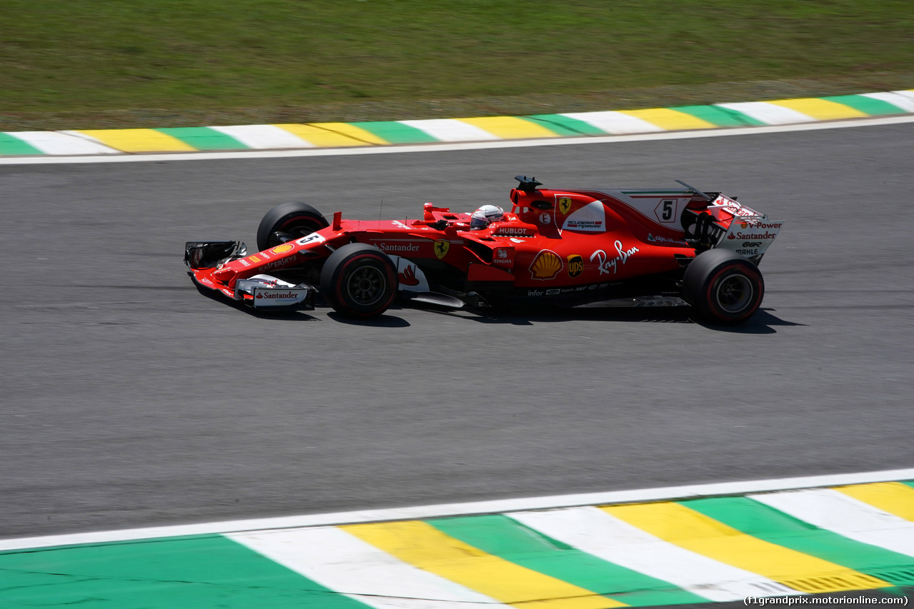 GP BRASILE, 10.11.2017 - Prove Libere 1, Sebastian Vettel (GER) Ferrari SF70H