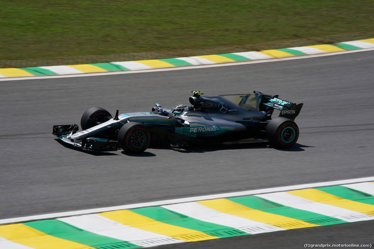 GP BRASILE, 10.11.2017 - Prove Libere 1, Valtteri Bottas (FIN) Mercedes AMG F1 W08