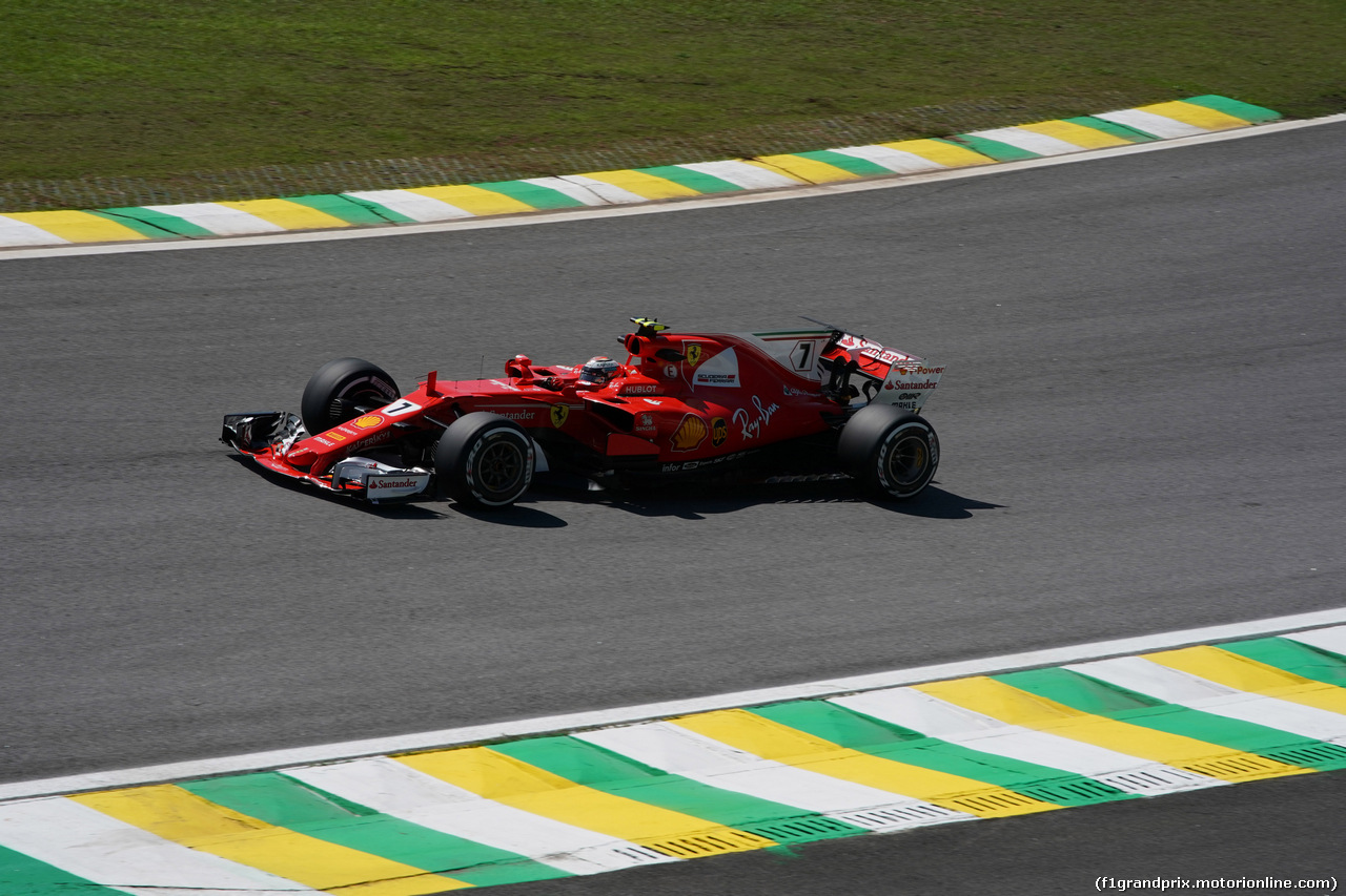 GP BRASILE, 10.11.2017 - Prove Libere 1, Kimi Raikkonen (FIN) Ferrari SF70H