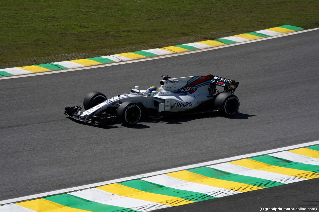GP BRASILE, 10.11.2017 - Prove Libere 1, Felipe Massa (BRA) Williams FW40