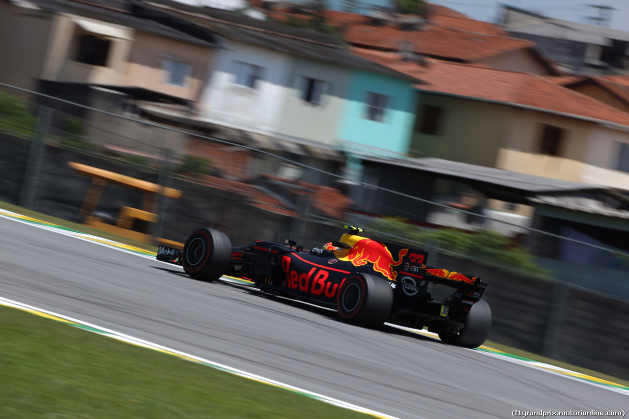 GP BRASILE, 10.11.2017 - Prove Libere 1, Max Verstappen (NED) Red Bull Racing RB13