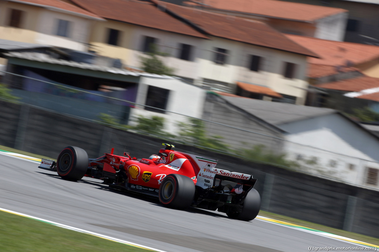 GP BRASILE, 10.11.2017 - Prove Libere 1, Kimi Raikkonen (FIN) Ferrari SF70H