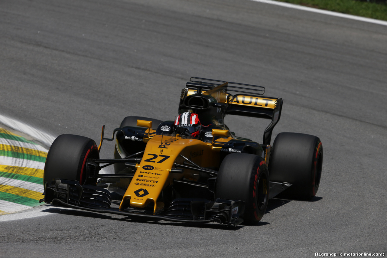 GP BRASILE, 10.11.2017 - Prove Libere 1, Nico Hulkenberg (GER) Renault Sport F1 Team RS17