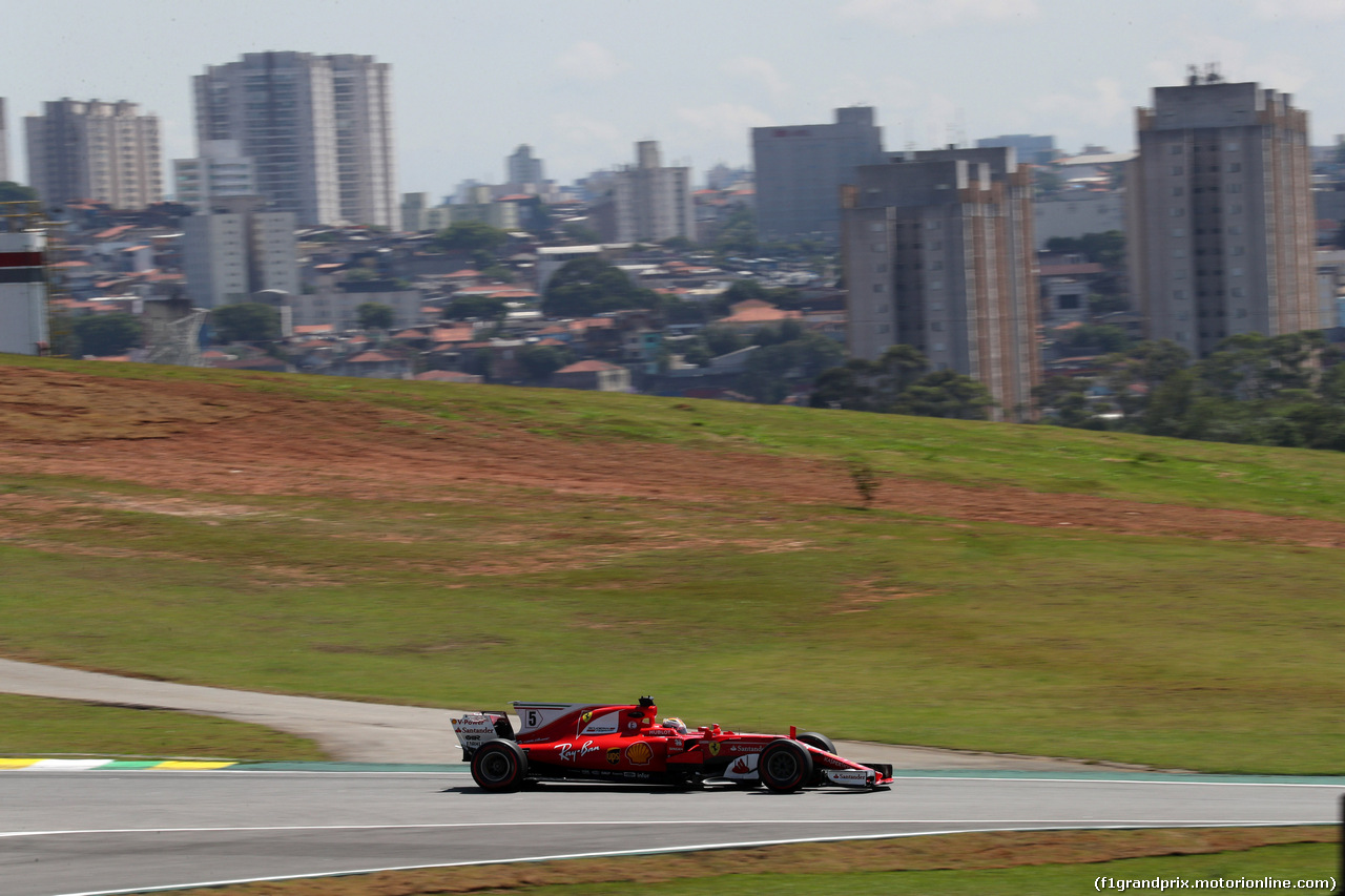 GP BRASILE, 10.11.2017 - Prove Libere 1, Sebastian Vettel (GER) Ferrari SF70H